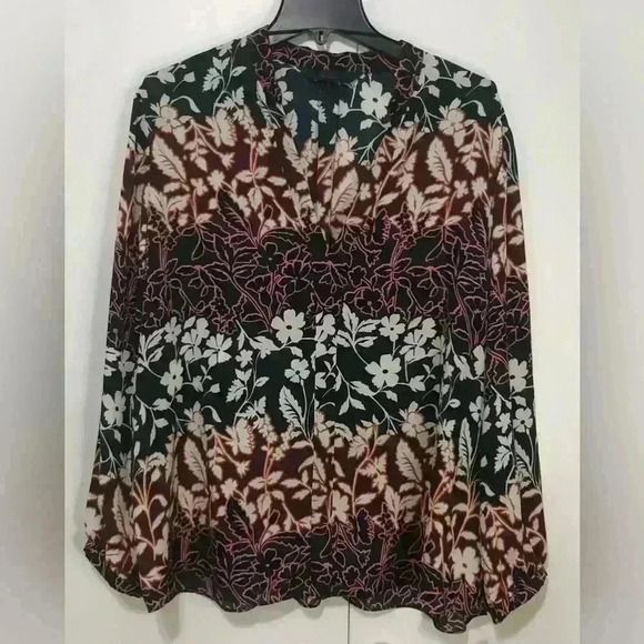Rachel Roy Women XXL Multicolor VNeck Long Sleeve Business Office Attire Top NWT - Picture 1 of 10